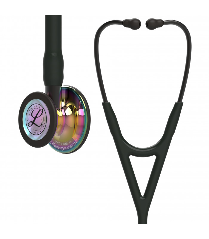 Stetoscop Littmann Cardiology IV Negru capsula curcubeu reflexie oglinda 6240