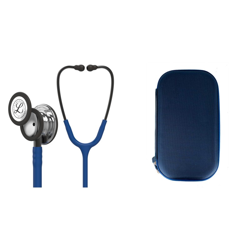 Pachet student - Stetoscop Littmann Classic III Bleumarin  capsula oglinda 5863 + Borseta Albastru caraibe